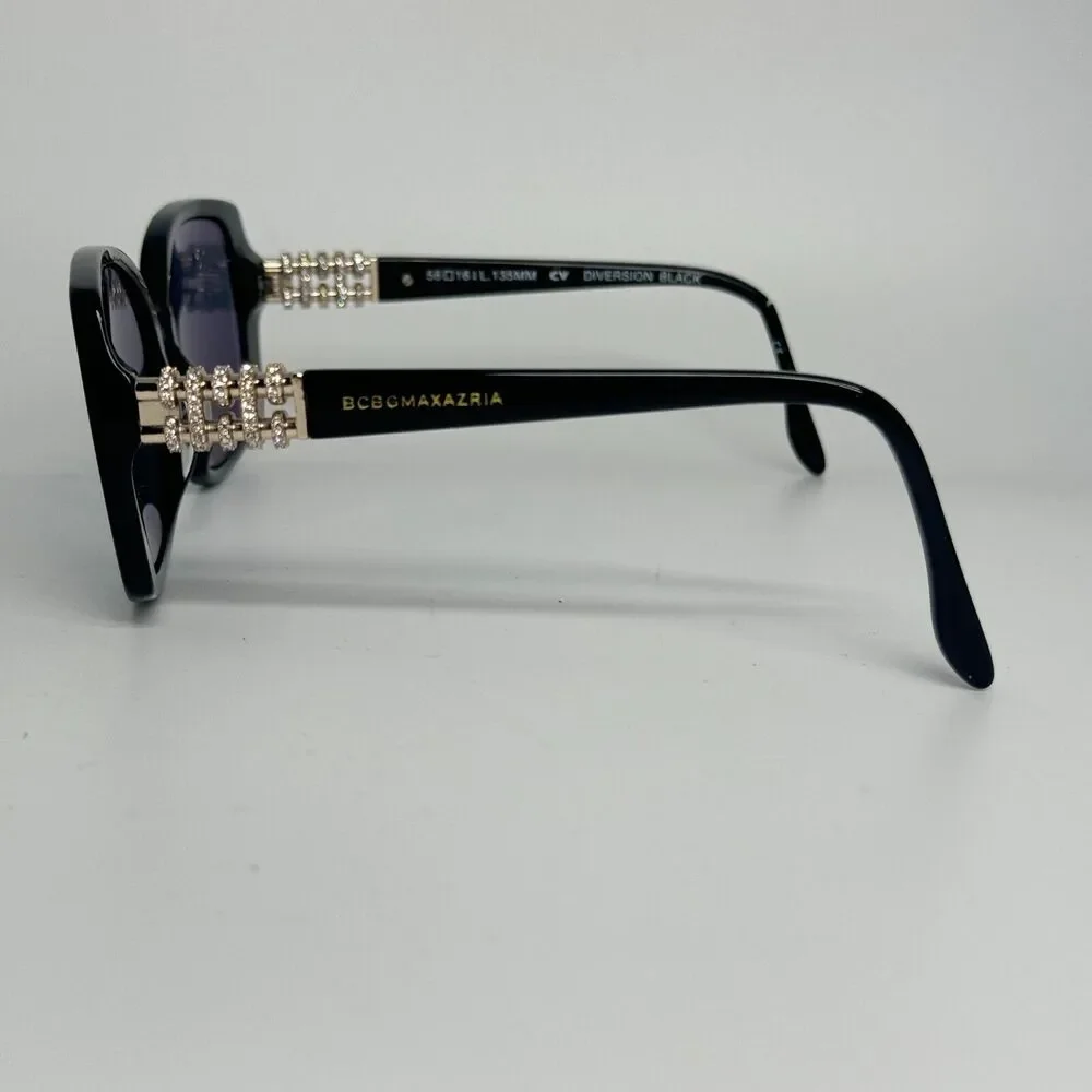 BCBGMAXAZRIA DIVERSION Black Eyeglasses Frame 56-16-135mm‎ B42mm H13488